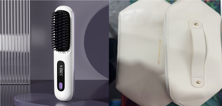 StyleGlide 2-in-1 Hair Straightener Brush