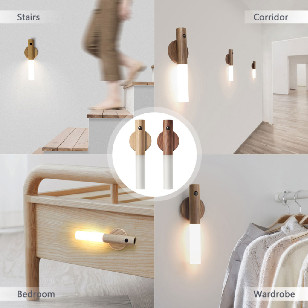 LumiWood Motion Sensor Wall Light