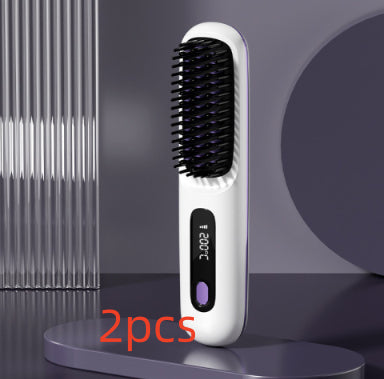 StyleGlide 2-in-1 Hair Straightener Brush