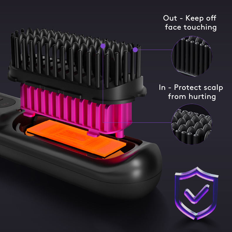 StyleGlide 2-in-1 Hair Straightener Brush