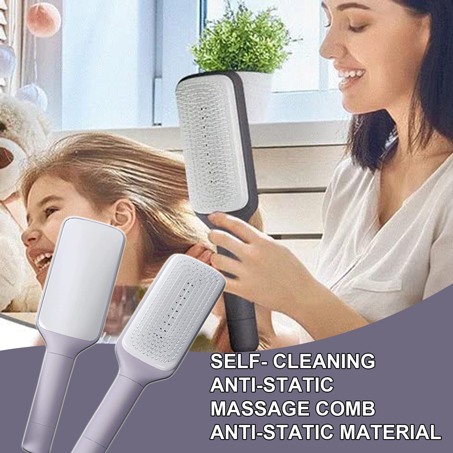 SilkGlide 4-in-1 Self-Cleaning Hair Brush