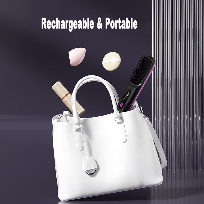 StyleGlide 2-in-1 Hair Straightener Brush