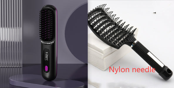 StyleGlide 2-in-1 Hair Straightener Brush