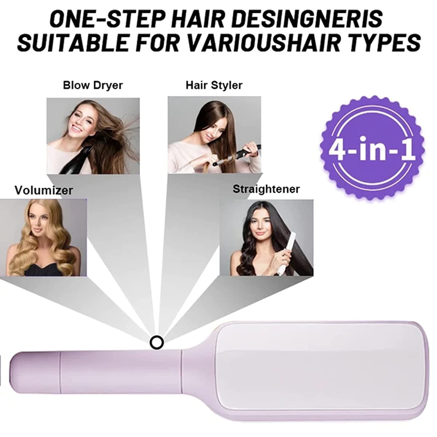SilkGlide 4-in-1 Self-Cleaning Hair Brush