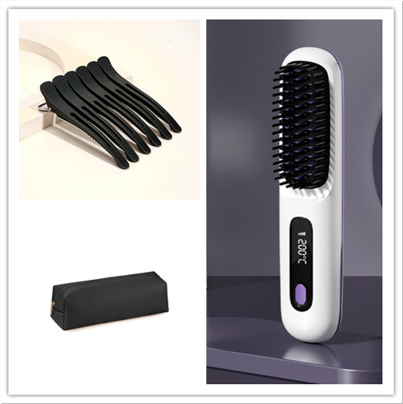 StyleGlide 2-in-1 Hair Straightener Brush