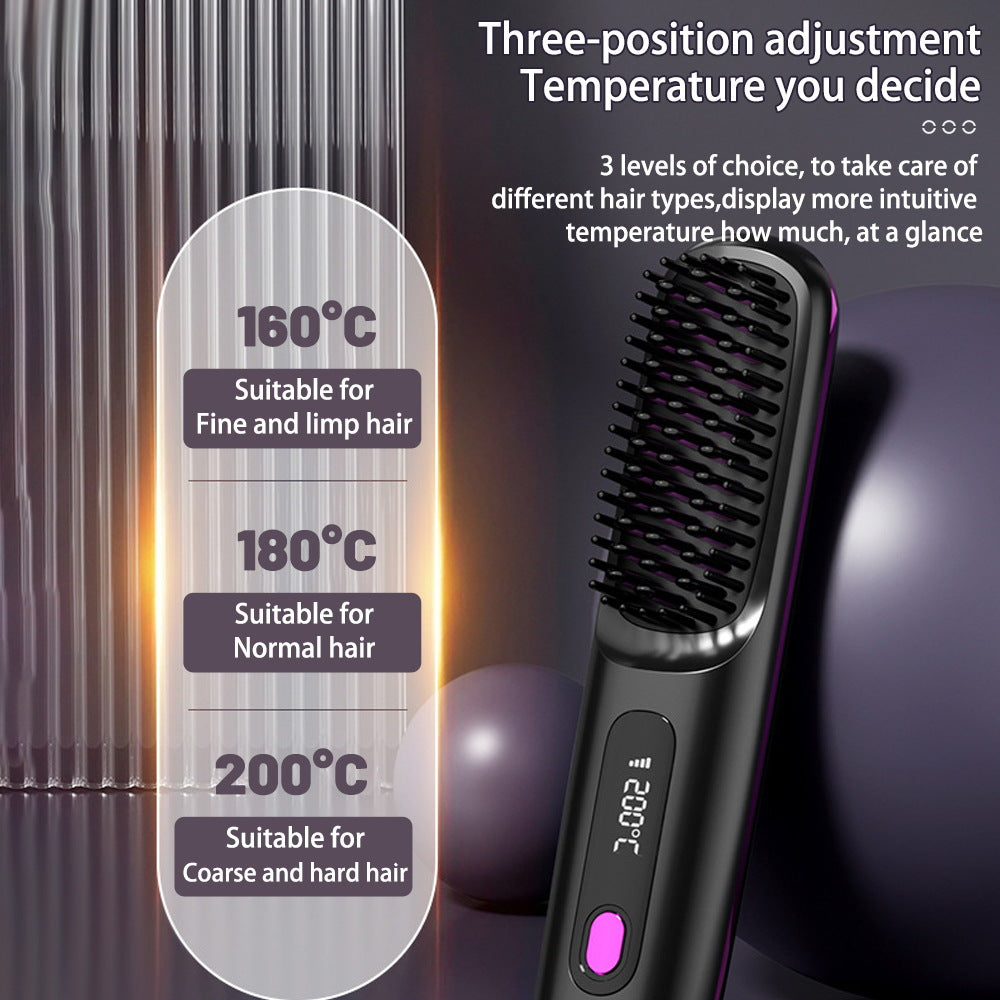 StyleGlide 2-in-1 Hair Straightener Brush